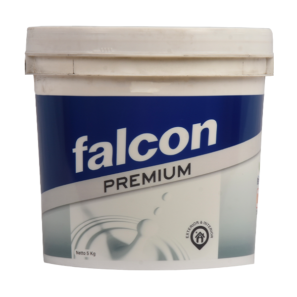 falcon premium (5kg) cat tembok exterior & interior paint
