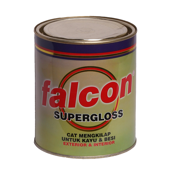 falcon supergloss (1kg) cat mengkilap untuk kayu, besi, tembok eksterior & interior